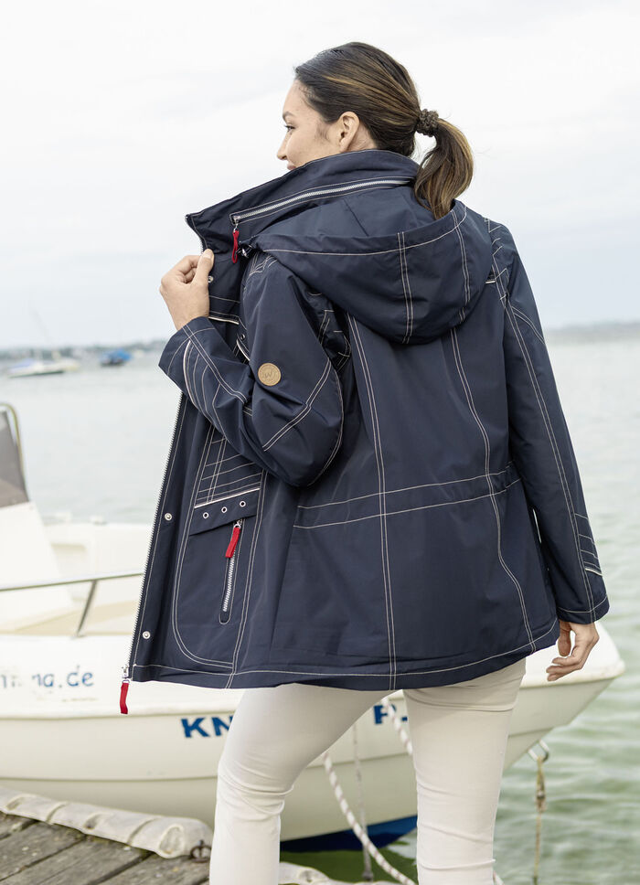 Funktionsjacke mit abnehmbarer Kapuze DUNKELBLAU