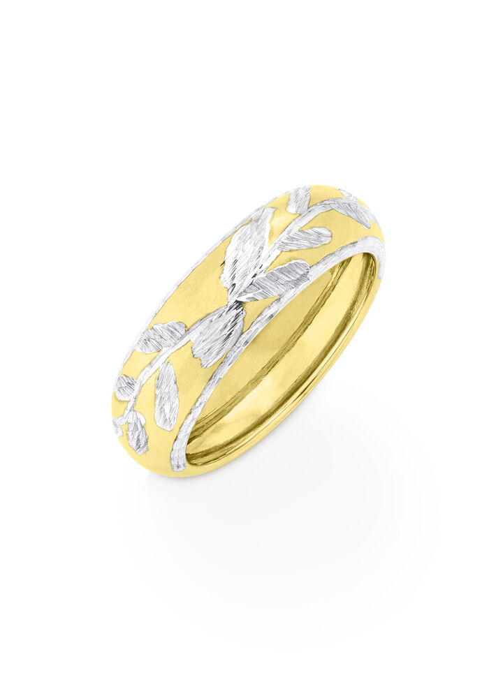 Diamantierter Damenring in Bicolor 