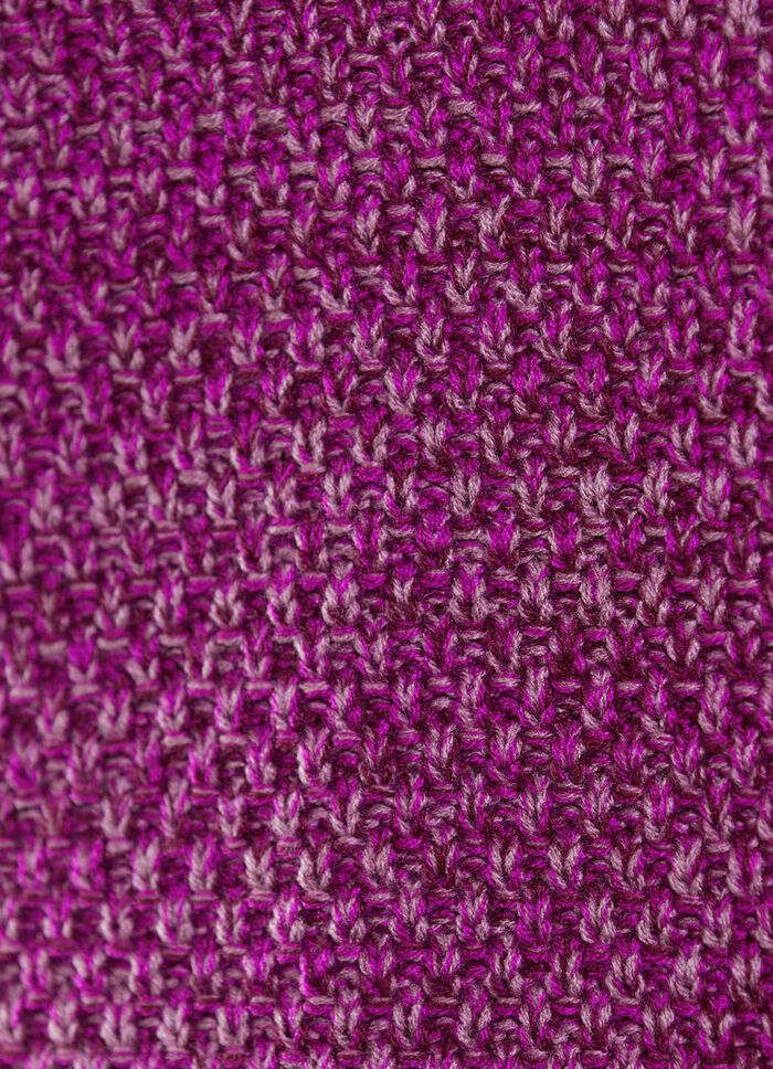 Strickjacke aus Melangegarn BEERE MELIERT