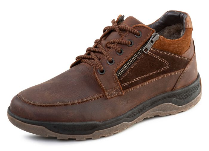 GINO GALANTE, gef&uuml;tterte Herren-Boots, Winterschuhe, mit Lammfell MARONE