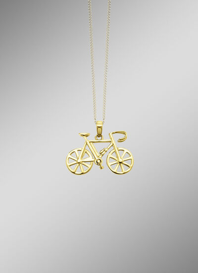 Fahrrad-Anhänger aus Gold   Fahrrad-Anhänger aus Gold