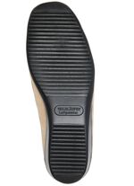Waldl&auml;ufer, bequeme Damen-Slipper, Weite H, mit herausnehmbarem Fu&szlig;bett BEIGE-COGNAC