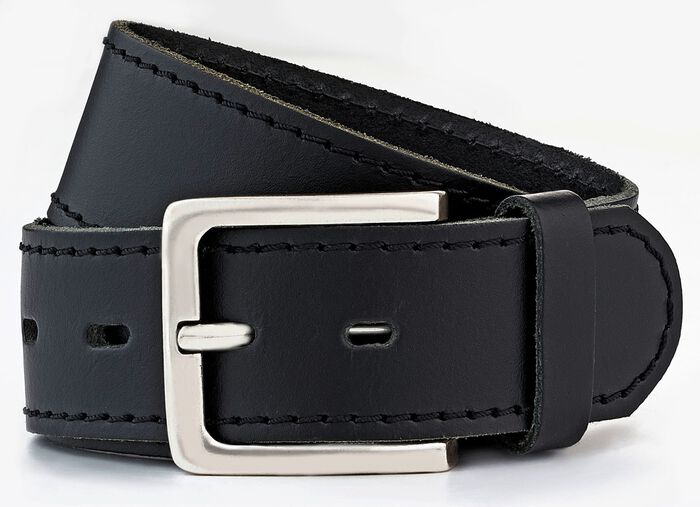 Klassicher Herren-G&uuml;rtel, aus Leder, 4 cm breit 