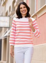 Pullover in Feinstrick WEISS-HUMMER