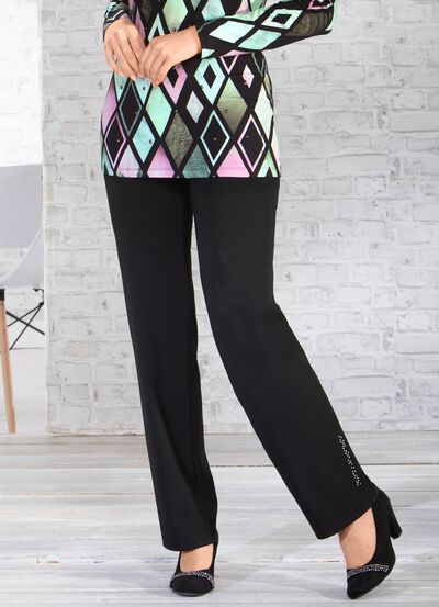 Hose mit h&uuml;bschen Strass- und Perlenzier-Motiven 