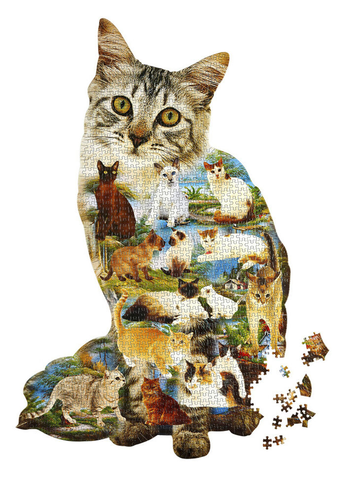 1.000 Teile Puzzle "KÄTZCHEN" BUNT