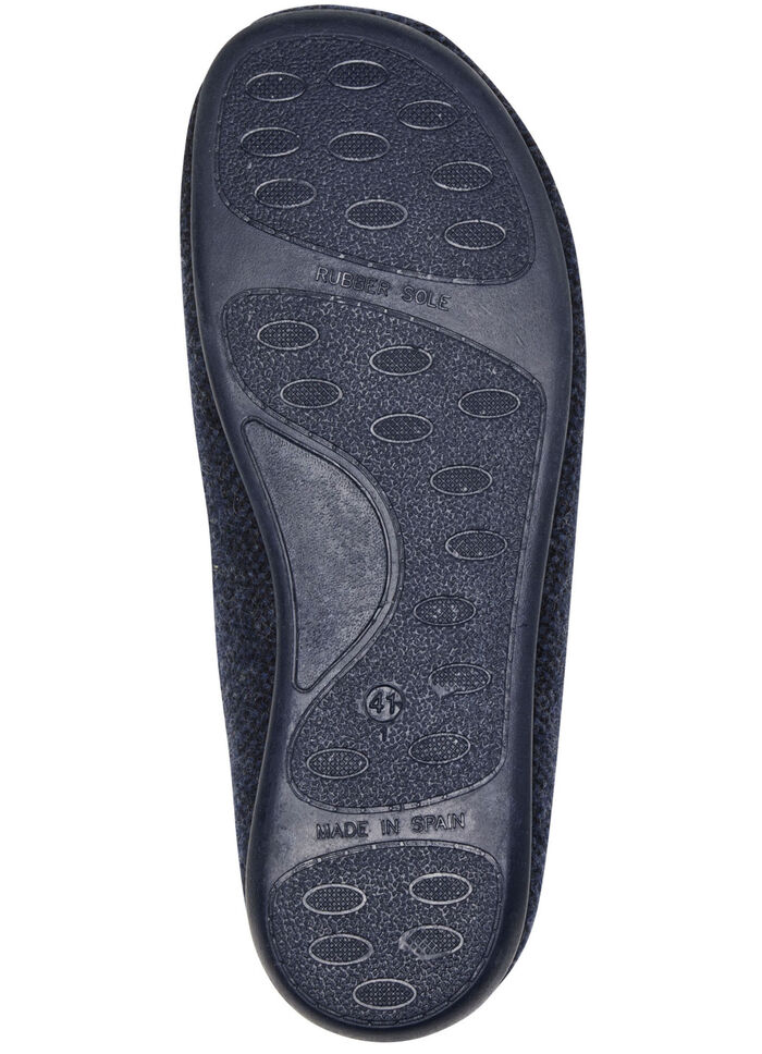 Pantoffel aus dezent gemustertem Textilmaterial MARINE