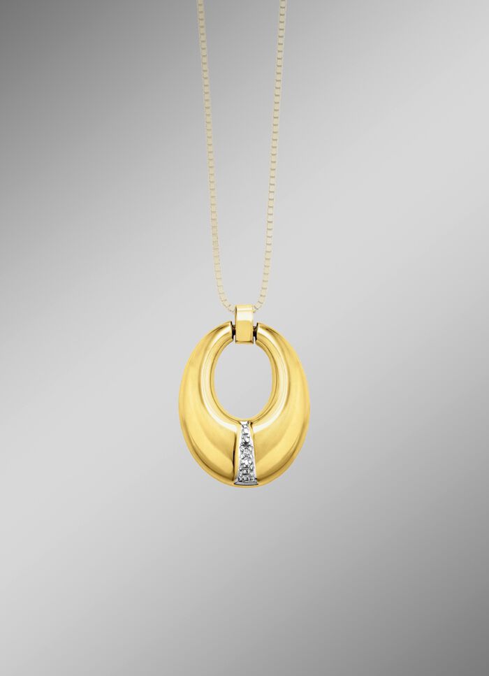 Zeitloser Anh&auml;nger mit Diamant 