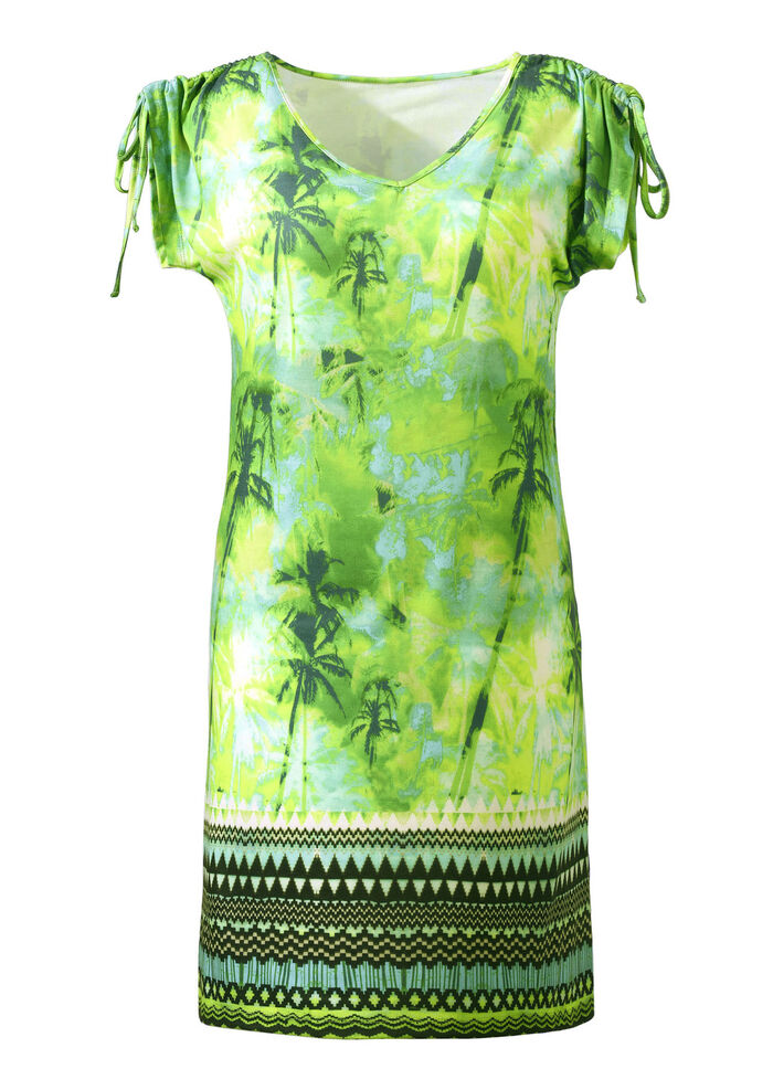 Kleid mit &uuml;berschnittenen &Auml;rmeln und Bord&uuml;re 