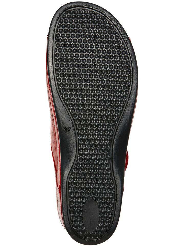 Gemini Pantolette mit dekorativem Gummizug ROT