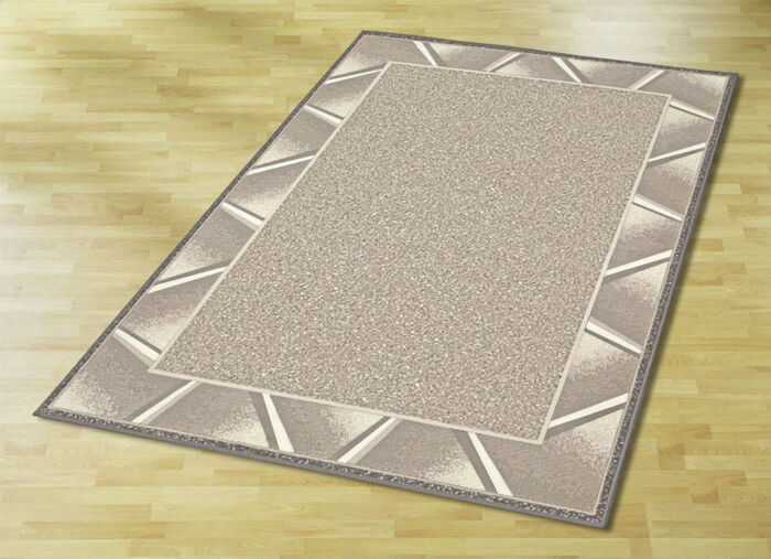 Brücken und Teppiche mit ansprechender Bordüre TAUPE