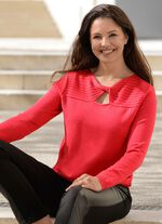 Pullover mit dezentem Glanz 