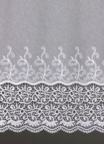 Kleinfenster-Store mit gebogtem Macram&eacute;-Abschluss 