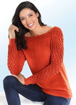 Pullover mit Cloqu&eacute;muster TERRA