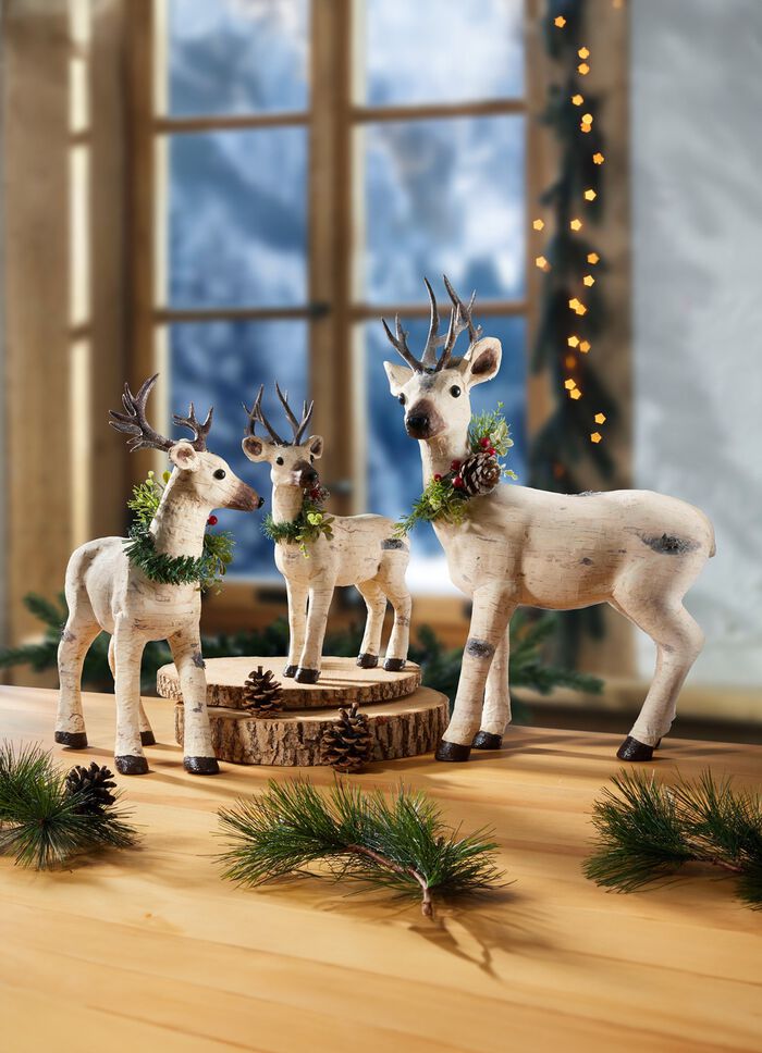 Rentier aus Styropor in Birkenoptik 