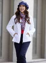 Jacke mit Reißverschlussleiste WEISS