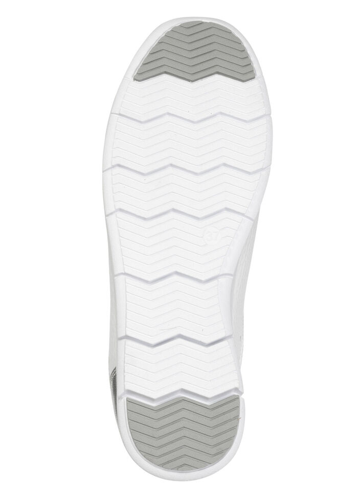 ELENA EDEN, bequeme Damen-Sneaker, Weite G, mit herausnehmbarem Fußbett WEISS-SILBER