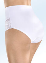 Viererpack Slips mit elastischen Spitzeneins&auml;tzen 