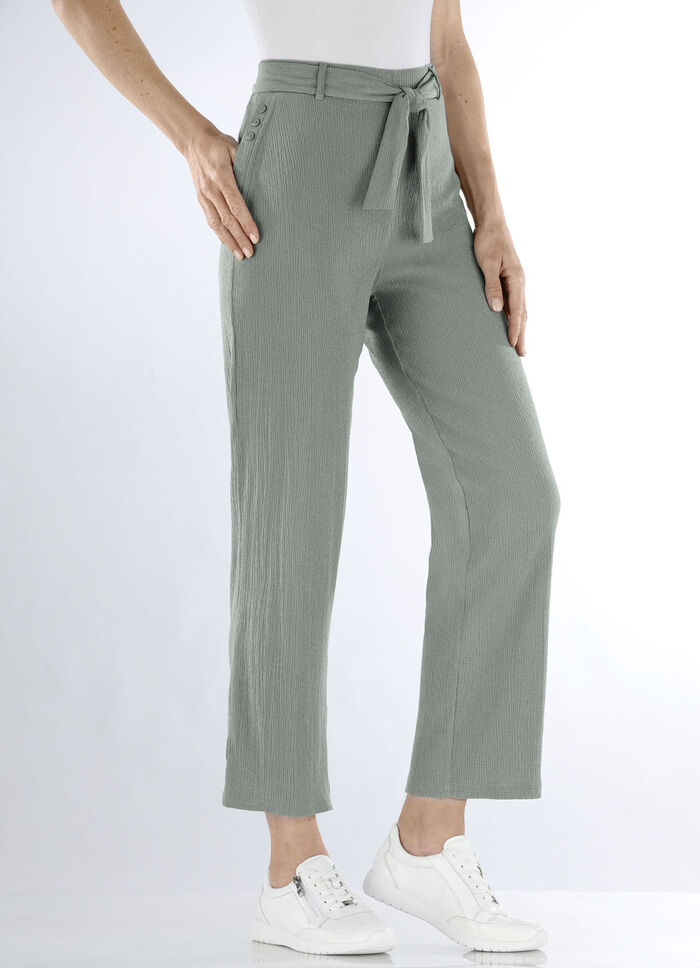 Hose mit abnehmbarem Bindeband OLIV