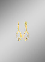 Interessante Ohrringe mit synth. Zirkonia 