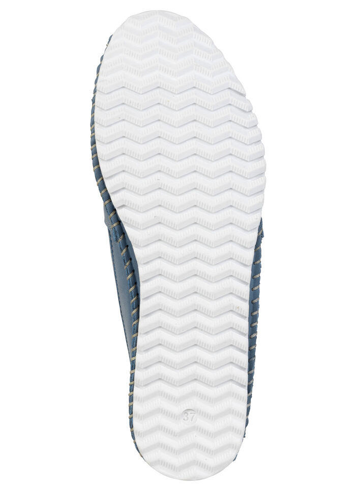 Andrea Conti, klassische Damen-Slipper, Weite G, mit herausnehmbarem Fußbett BLAU