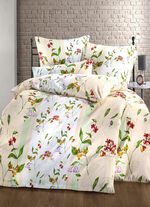 Satin Bettw&auml;sche mit praktischem Rei&szlig;verschluss GELB