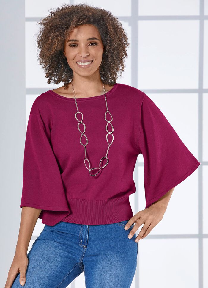 Pima-Pullover mit weichem Griff KIRSCHROT