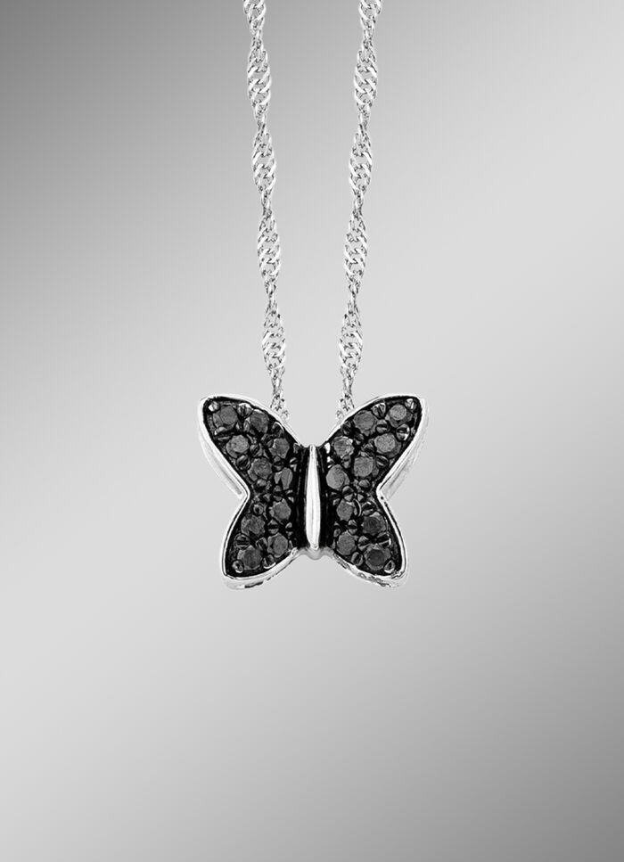 Schmetterling-Anh&auml;nger mit 20 Brillanten 