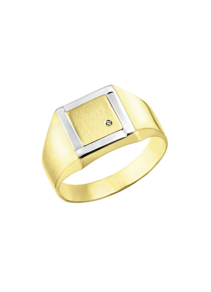Herrenring in Bicolor-Design