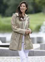 Longjacke mit abnehmbarer Kapuze 