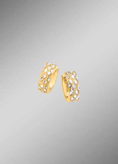 Diamantierte Klappcreolen 