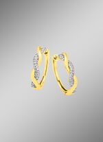 Wundervolle Creolen mit 60 Diamanten 