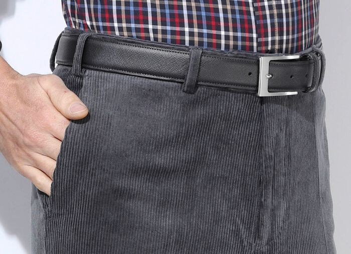 Klassischer Herren-G&uuml;rtel aus Leder, 3,5 cm breit 