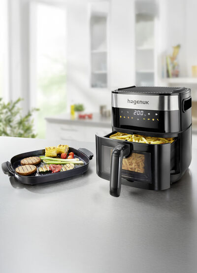 Heißluft-Fritteuse 2-in-1 