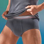 Pfeilring, Dreierpack Slips aus Feinripp, grafit 