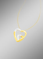 Zeitloser Herz-Anh&auml;nger in Bicolor 