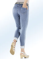 Edel-Jeans in 7/8-L&auml;nge mit h&uuml;bschem Glitzersteinchenbesatz HELLBLAU