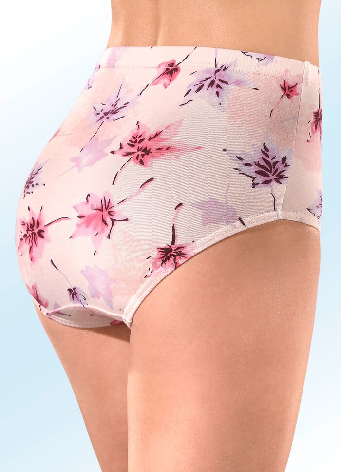 F&uuml;nferpack Slips mit h&uuml;bschem Druckdessin 