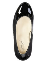 Andrea Conti, schicke Damen-Pumps, aus glänzendem Lackmaterial SCHWARZ