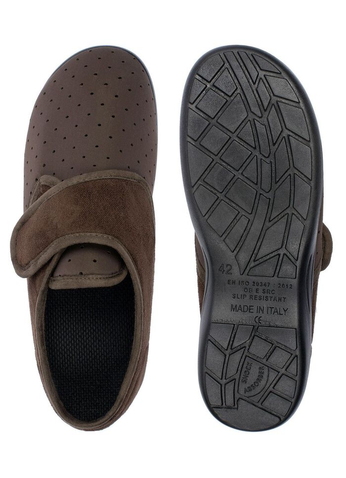 Aerosoft&reg; Flex Stretch-Klettslipper von J&uuml;rgen Hirsch&reg; BRAUN