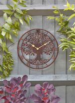 Wanduhr mit Lebensbaummotiv 