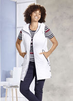 Longweste mit fester Kapuze WEISS