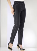 Jeans in komfortabler Schlupfform SCHWARZ