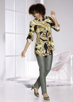 Longbluse mit Hemdkragen