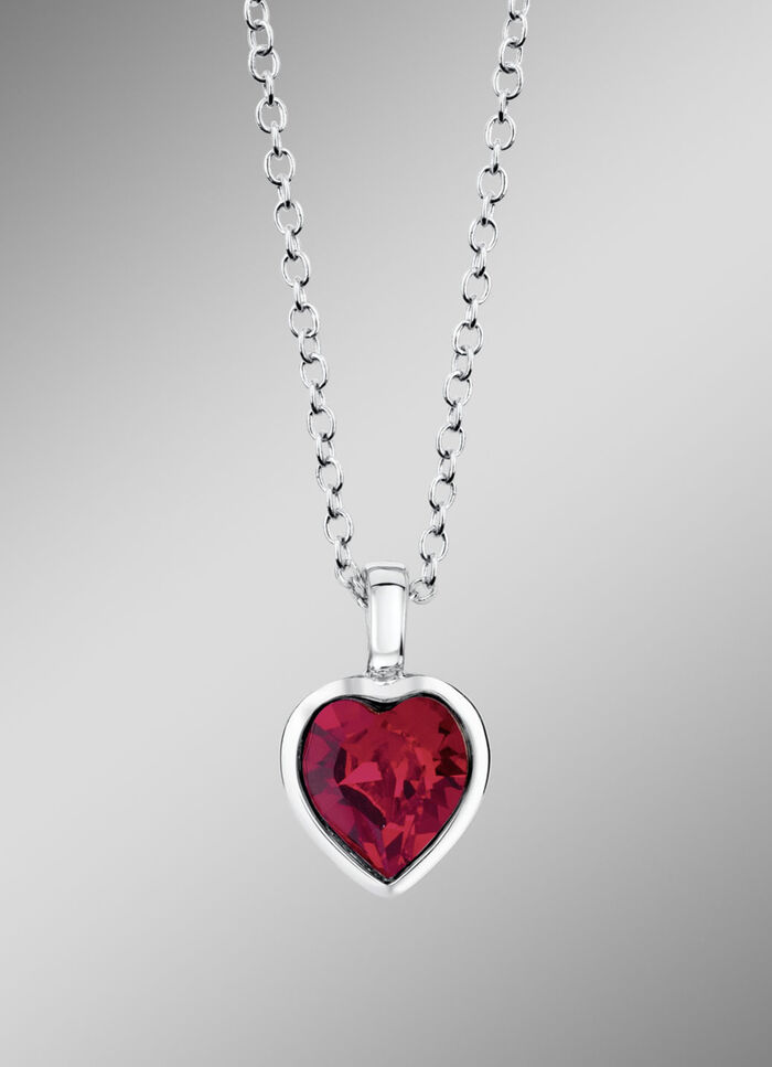 Herz-Anhänger mit Swarovski®-Kristall und Kette 