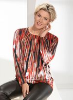 Shirt mit Rundhalsausschnitt in raffinierter Verarbeitung 