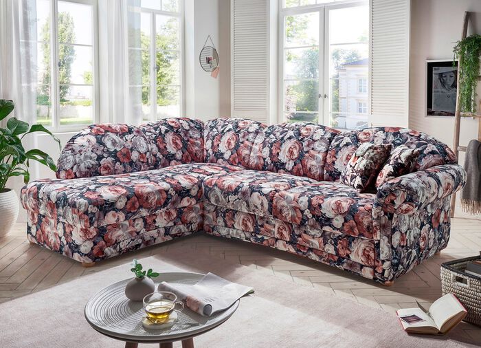 Polsterecke mit Bettfunktion und Bettkasten 