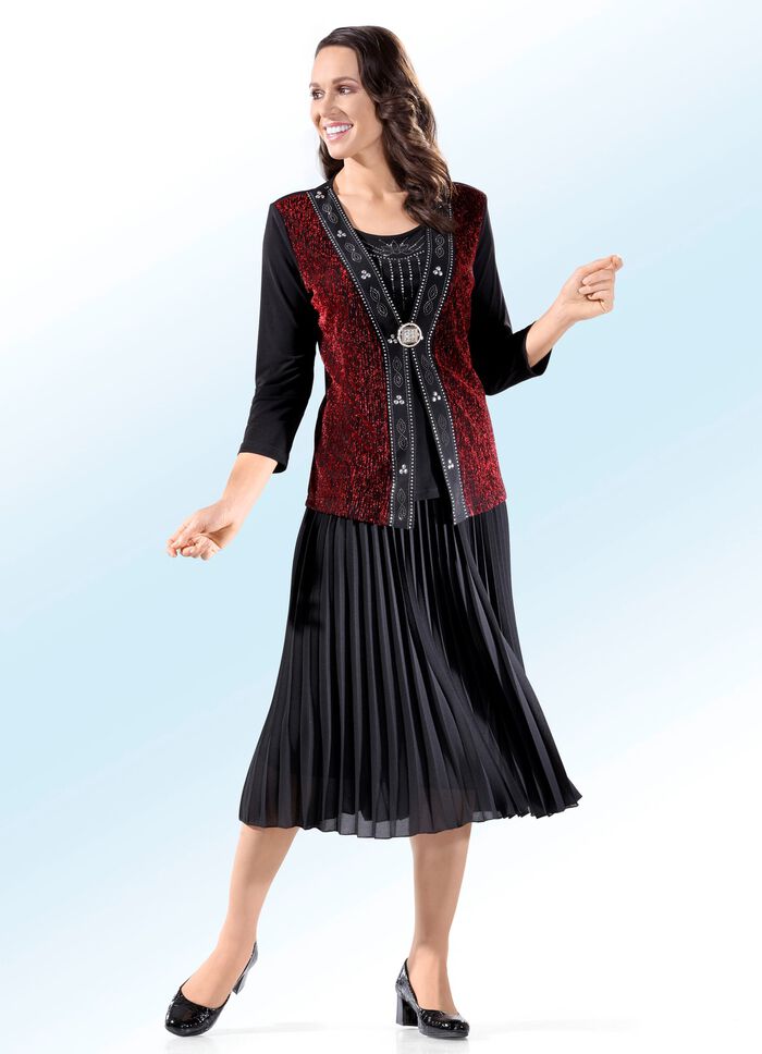 Rock mit Sonnenplissee-Falten 