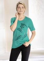 Shirt mit Flatlock-Naht  PETROL