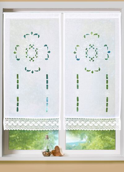 Fenster- und T&uuml;rbehang mit Stangendurchzug 